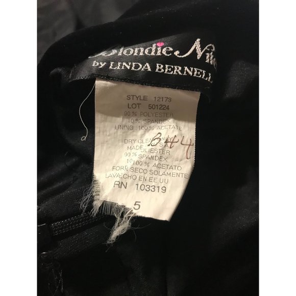 Blondie Nites by Linda Bernell size 5 black sleeveless/ strapless cocktail dress - Picture 4 of 10